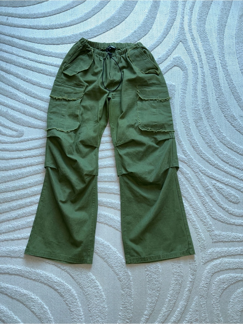 Fashion Nova Men's Olive Cargo Drawstring Pants